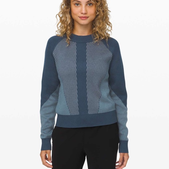 lululemon athletica Sweaters - LULULEMON Here for Serenity Sweater Blue Women’s Size Medium